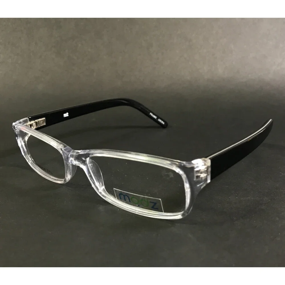 Modz Eyeglasses Frames CORFU Crystal Black Rectangle Full Rim 53-16-135